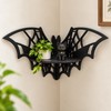 Wooden Bat Corner Shelf for Home Decor – Hollow Wall