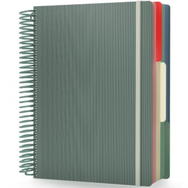 EUSOAR Spiral Graph Paper Notebook, A4 9.25" x 11.7" Large 3 Subject Notebook Journal, Grid Graph Ruled Paper Composition Notebook 240 Pages with Pocket for Math, Science and Engineering Students