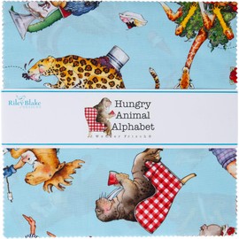 Hungry Animal Alphabet 10" Stacker by J. Wecker Frisch for Riley Blake 42pcs