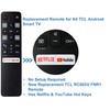 Remote Control (RC802V FNR1) Replacement for All TCL Android 4K