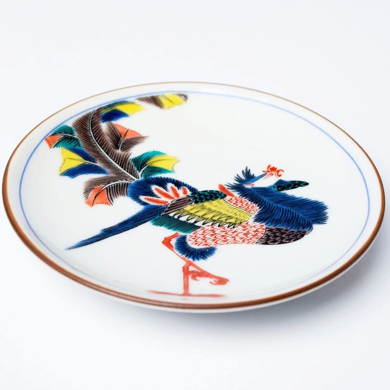 Stylish Kutani Ware Dish, Specialty, Bean Plate, Old Kutani Iroe