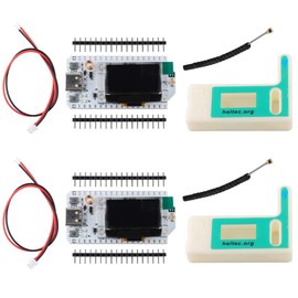 Geekstory 915MHz ESP32 LoRa Development Board V3 SX1262 ESP32 LoRa V3 with OLED Display + LoRa 32 V3 Housing + LoRa Antenna for Arduino LoraWan IOT Internet, Not Compatible with LoRa V2 (Pack of 2)