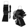 Fireplace Stove Fan 6 Blades Quiet High Temperature Resistant Heat