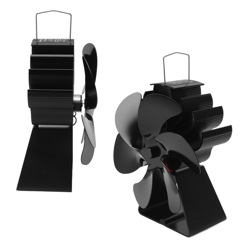 Fireplace Stove Fan 6 Blades Quiet High Temperature Resistant Heat