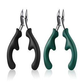 Rimei Toenail Clippers for Seniors Thick Toenails, Aucurwen Heavy Duty ToeNail Clippers, Adult Thick Nails Long Handle, Large Toenail Clippers for Thick Nails, Manicure Nail Care - Quantity: black+green