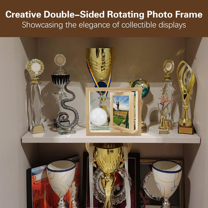 Golfball Display Frame Including Clear Round Golfball Display Box &
