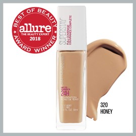 Maybelline Super Stay Full Coverage Liquid Foundation Makeup, Honey, 1 Fl Oz