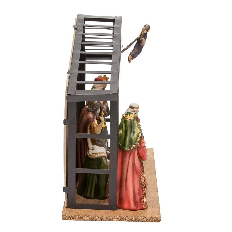 Kurt Adler Porcelain 10-Piece Nativity Set, 3.5-Inch to 5-Inch