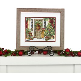 Dimensions 70-08961 Counted Cross Stitch Kit, Christmas Home, 14 Count White Aida Cloth, 10" x 8"