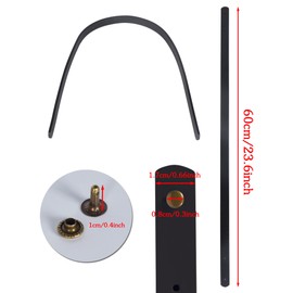 besbomig Pack of 2 Bag Handle PU Bag Strap with Rivets Bag Strap 60 cm Plain Shoulder Strap for Handbag Purses Replacement Bag Accessories, Hazel, Hazel