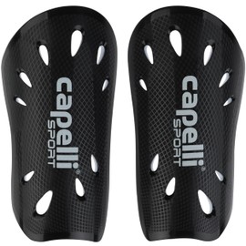 Capelli Sport Soccer Shin Guards, Lightweight Protector Pads for Youth and Adult Players, Small, Black/White