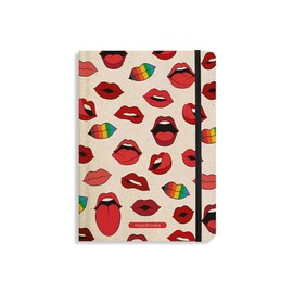 Matabooks, Sustainable and Vegan Notebooks A5 Made of Sweetgrass Paper, Nari Pride Collection, 138 Pages, Natural, Handmade, Made in Germany (Life)