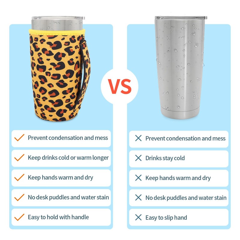 AJLTPA Fundas Aislantes de Neopreno Portavasos con Asa para Vasos