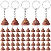 JellyArch 50 Pcs Mini Poop Keychains Bulk Tiny Fake Poop