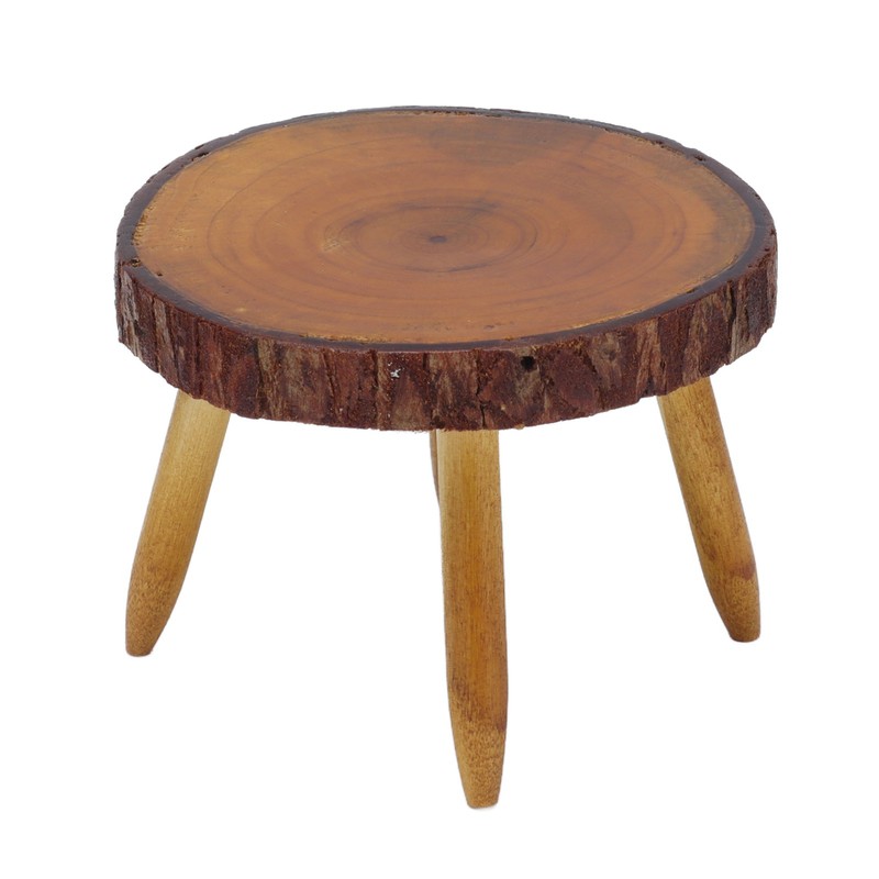 Dollhouse Wood Round Dining Table Chair Mini Miniature Dollhouse Furniture