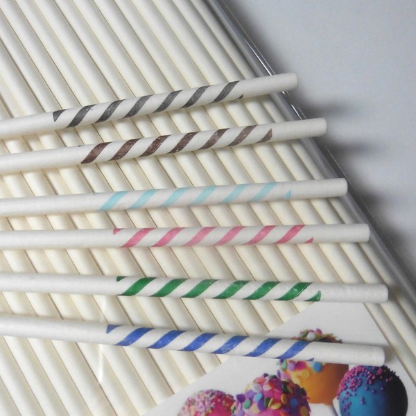 1000pcs 4 1/2" X 5/32" + 30pcs colorful stripy Lollipop