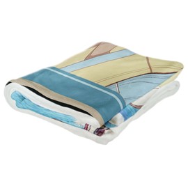 Northwest Art Mall Annapolis Two Sailboats Ultra Fleece Bed Sofa Travel Cozy Blanket from Watercolor by Artist David Linton 60" x 80".