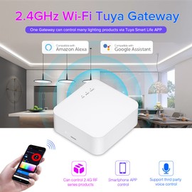 GW01W Tuya 2.4GHz WiFi Gateway Support C01RF C02RF C03RF C04RF LM051 Controller Single Color CCT RGB RGBW RGBCCT LED Strip String DC5V TuyaSmart SmartLife APP Alexa Google Home Control