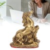 Horse Statue Hand Crafted Fine Workmanship Small Volume Brass Material