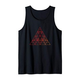 Geometric Stencil Triangles Sacred Geometry Tank Top