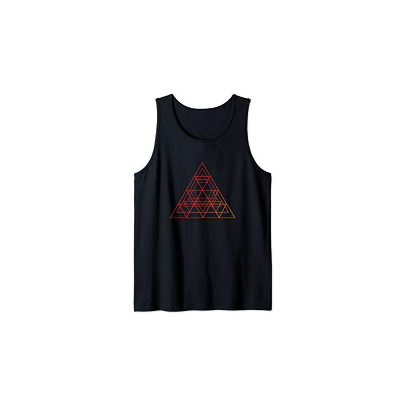 Geometric Stencil Triangles Sacred Geometry Tank Top