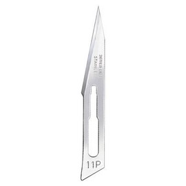 Swann-Morton #11P Sterile Surgical Blades, Stainless Steel [Individually Packed, Box of 100]