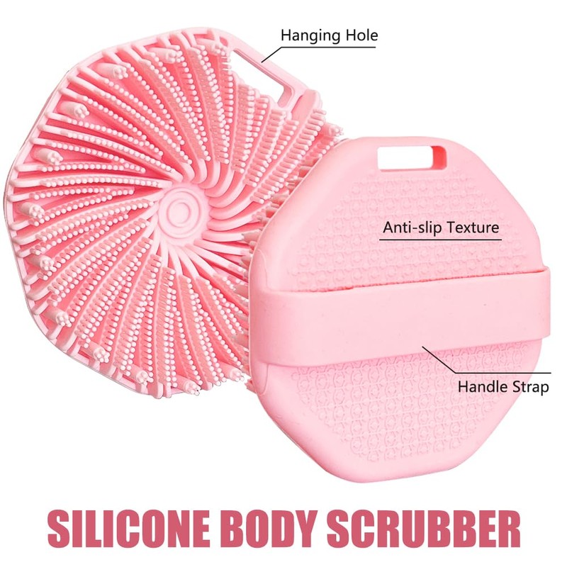 Silicone Body Scrubber Shower Brush Gentle Exfoliating for Sensitive Skin
