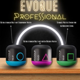 Evoque Professional Game hair wax shine wax without sticking and residue, extra strong hold with fresh berries notes