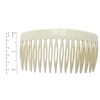 French Amie Classy 16 Teeth Solid Ivory Cream Handmade Celluloid
