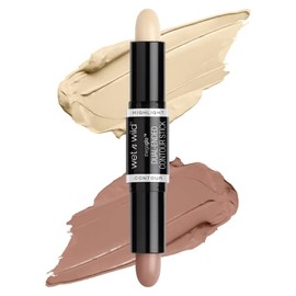 MegaGlo Dual barra de contorno e Iluminador para cara,base multiusos, corrector ojeras, bronzer, contour suave y natural, Bronzer con aplicador en bar