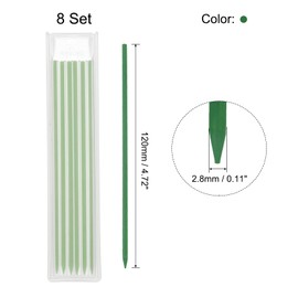 QUARKZMAN Pack of 48 Pencil Leads Carpenters Pencil Replacement Leads 2.8 mm Solid Deep Hole Marker Leads Pencil Leads Construction Pencil Replacement for Carpenter's Pencil (Green)