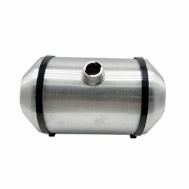 JSD 6.25 Gallons 10" x18" Spun Aluminum Gas Tank / Fuel tank Center Fill 1/4" NPT Outlet