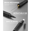 Nicpro 30PCS Black Metal Mechanical Pencils Set in Leather Case,