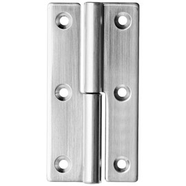 Sugatsune KN-75R/SS Lift Off Hinge, Stainless Steel 304, Polished Finish, Right Handedness, 2mm Leaf Thickness, 38mm Open Width, 8.5mm Pin Diameter
