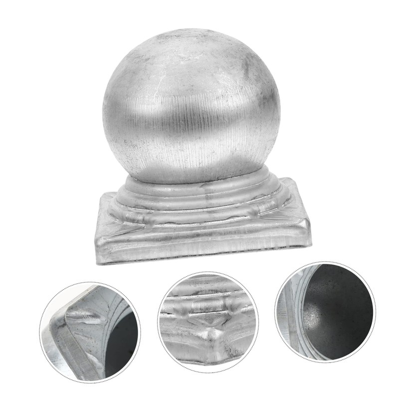 Tofficu 4pcs Decorative Ball Shape Fence Post Caps Post Covers