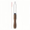 SYLEN Wooden Handle Button Hook Threader Tool For Sewing Button