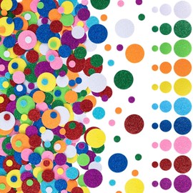 Stoooduo Glitter Stickers Dots Stickers Glitter Stickers Decoration Sponge Educational Home School