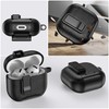 Fofvccv for AirPods 4th Generation Lock Clip Leather Case with