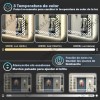 Espejo Rectangular de Baño con Luz LED Táctil, 3 Tonos