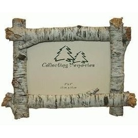Rustic Birch Wood Log 4x6 Photo Frame (Horizontal)