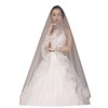 misakinoya Wedding Veil, Bride Veil, Embroidered Lace, 3 Meters, Long
