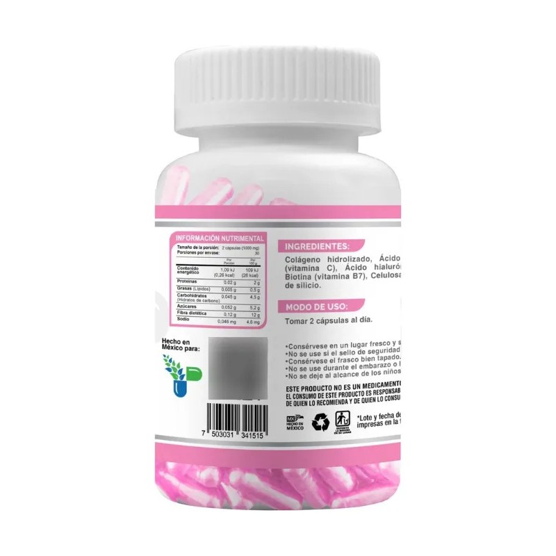 Biotina Colageno Ácido Hialurónico 60 Caps