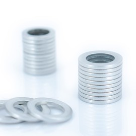 20Pcs M20 Oil Drain Plug Gasket, Aluminum Oil Drain Plug Washer Crush Washer, Oil Plug Crush Washer for Oil Change, Sealing Ring by KeeRoarin