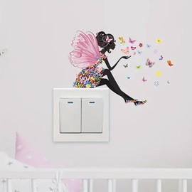 Wall Tattoo Sticker Fairy Princess for Children's Room (Wings)