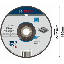 Bosch 2608600315 Metal Grinding Disc with Depressed Centre