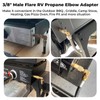 Propane Elbow Adapter, Low Pressure 3/8" Male Flare Propane Elbow