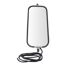 16" x 7" Stainless Steel West Coast Mirror Peak Back Heated for HD Semi Truck