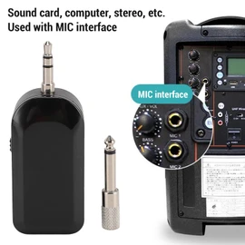 Wireless Instrument Microphone, 2.4GHz Wireless Guitar Violin Microphone System Clip Instrument Mic for Horns, Trumpets, Saxophones Voice Amplifier, 131ft Range