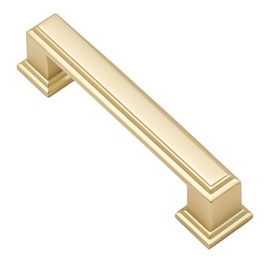 Alzassbg 10 Pack Matt Gold Cabinet Pulls, 3-3/4 Inch(96mm) Hole Centers Cabinet Handles Kitchen Hardware for Cabinets and Drawer AL3071MGP