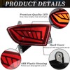 BINQIGOO LED Rear Bumper Reflector Light Fog Tail Lamps Compatible